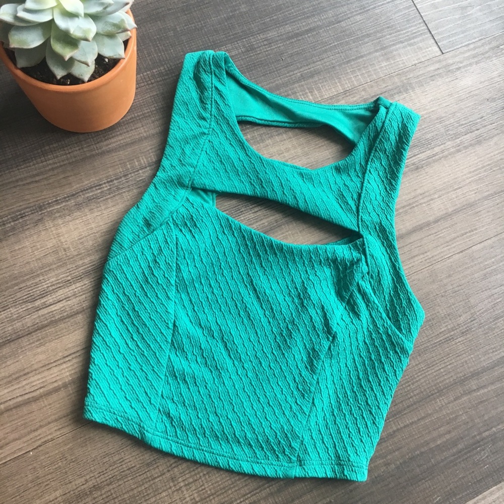 Charlotte Russe Shamrock Green Crop Top